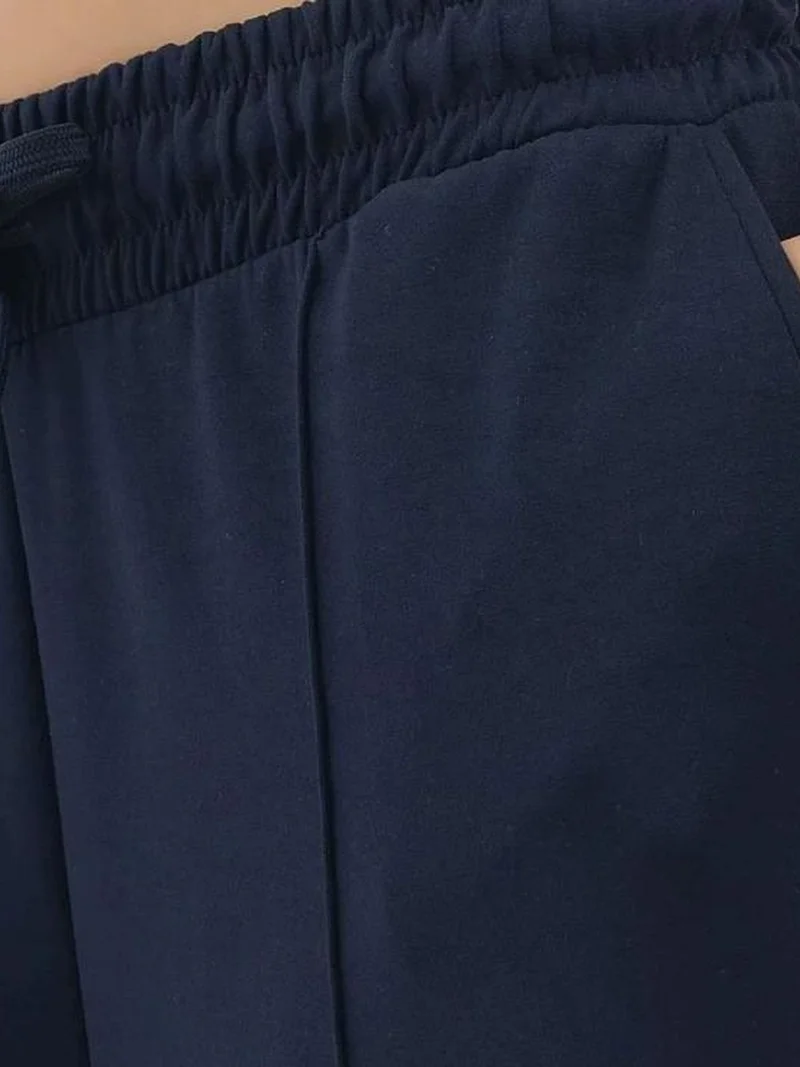 HICCUP Rib Detailed Soft Touch Wide Leg Pants Busem Collection