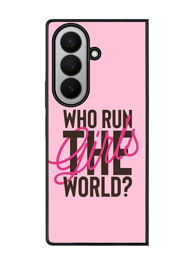 For Samsung Galaxy Z Fold7 Case,Slim fit Camera Protection, Shockproof Thin Phone cover  - Who run the world?