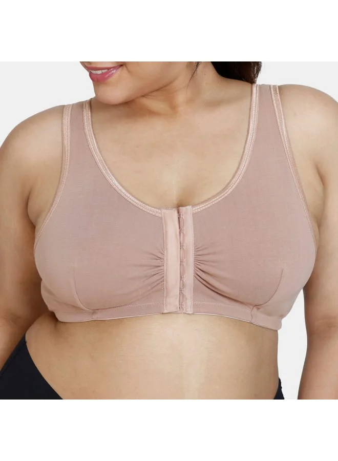 zivame Zivame Solid Support Bra with Hook and Eye Closure