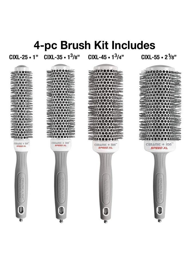 أوليفيا جاردن مجموعة فرش الشعر الأسطوانية من السيراميك + أيون سبيد إكس إل إكسترالوند تحتوي على Cixl25 Cixl35 Cixl45 Cixl55 Cixlbox01 (صفقة مكونة من 4 قطع) - Image 2