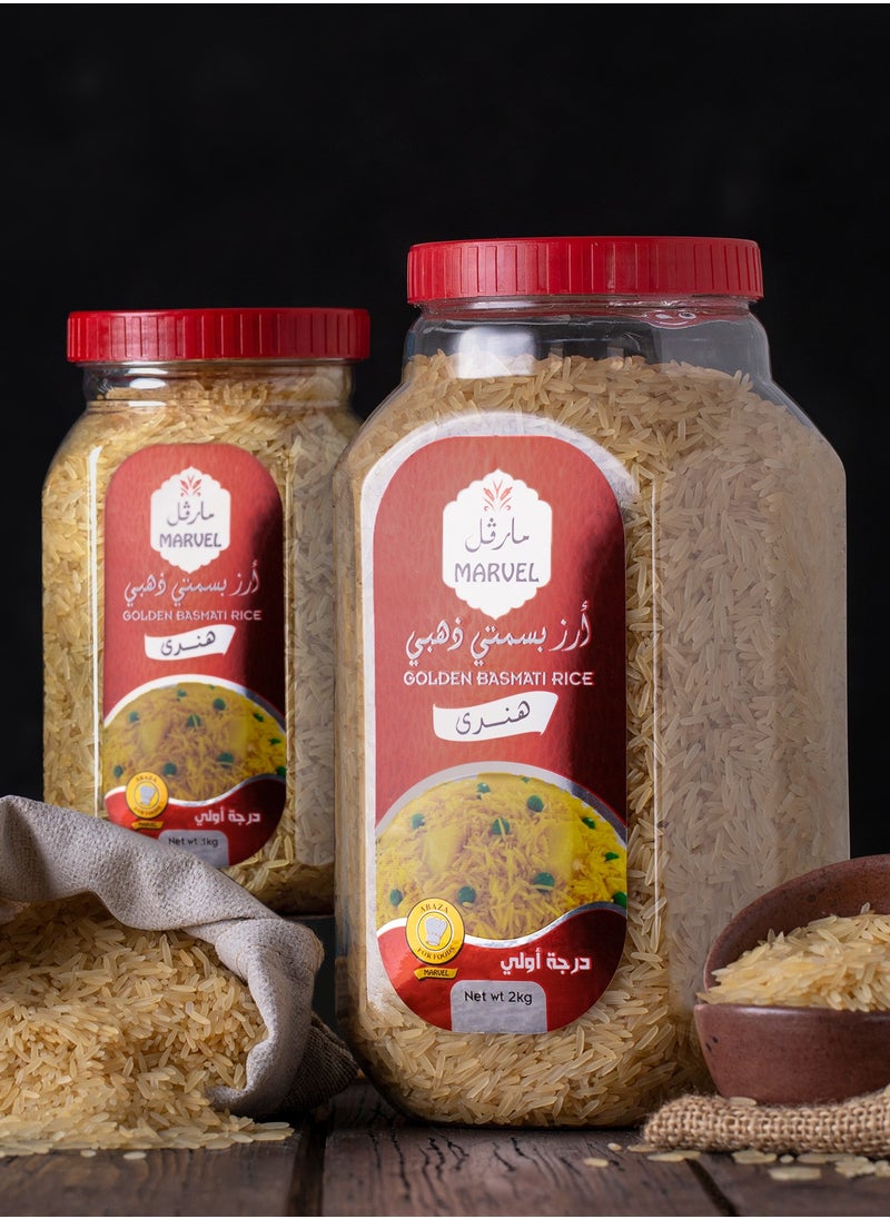 MARVEL Basmati Golden Rice Jar 1kg  - Image 2