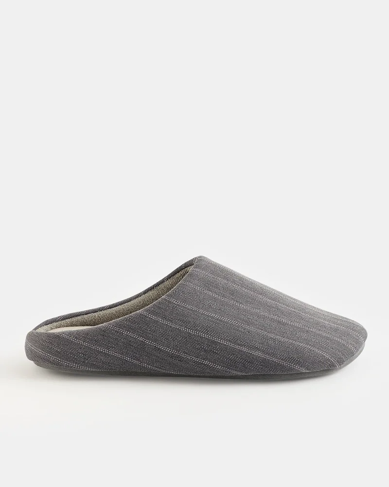 REDTAG Men Grey Textured Slippers