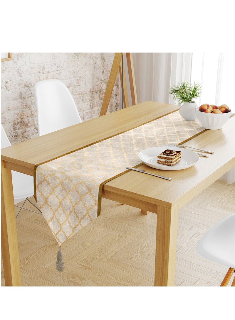 ريزاريز مفرش طاولة نحاسي رباعي الفصوص