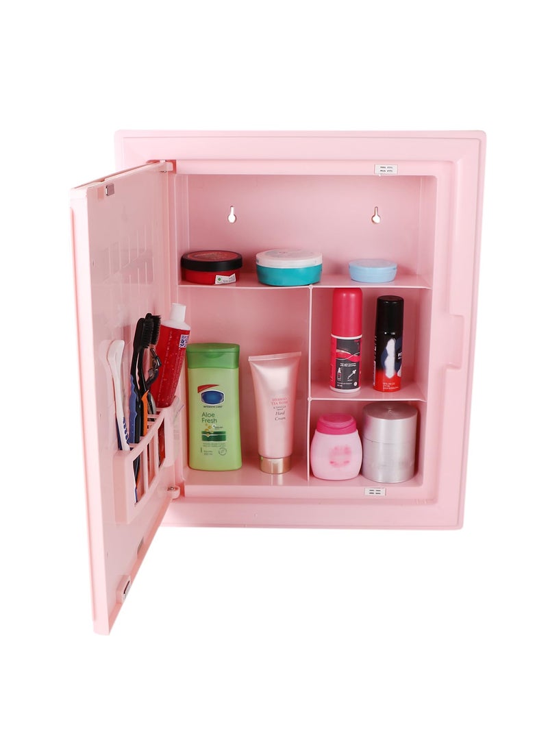 CIPLA PLAST CIPLA PLAST Glam Mirror Cabinet for Bathroom Multipurpose Bathroom Shelf Wall Mounted Shelves Bathroom Cabinet for Storage Shelves BRC930 Pink  - Image 4