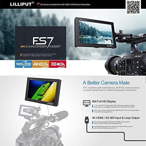 Lilliput FS7 7" Full HD Camera Monitor (Black) - Image 5