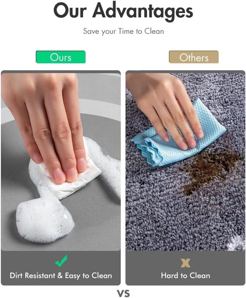 THMINS حصيرة حمام THMINS، 60×90 سم، حصيرة دش كبيرة، غير قابلة للانزلاق، سريعة الجفاف، فائقة الامتصاص، سهلة التنظيف، حصيرة أرضية، حصيرة باب، تستخدم للحمام والمرحاض ومدخل المطبخ - Image 3