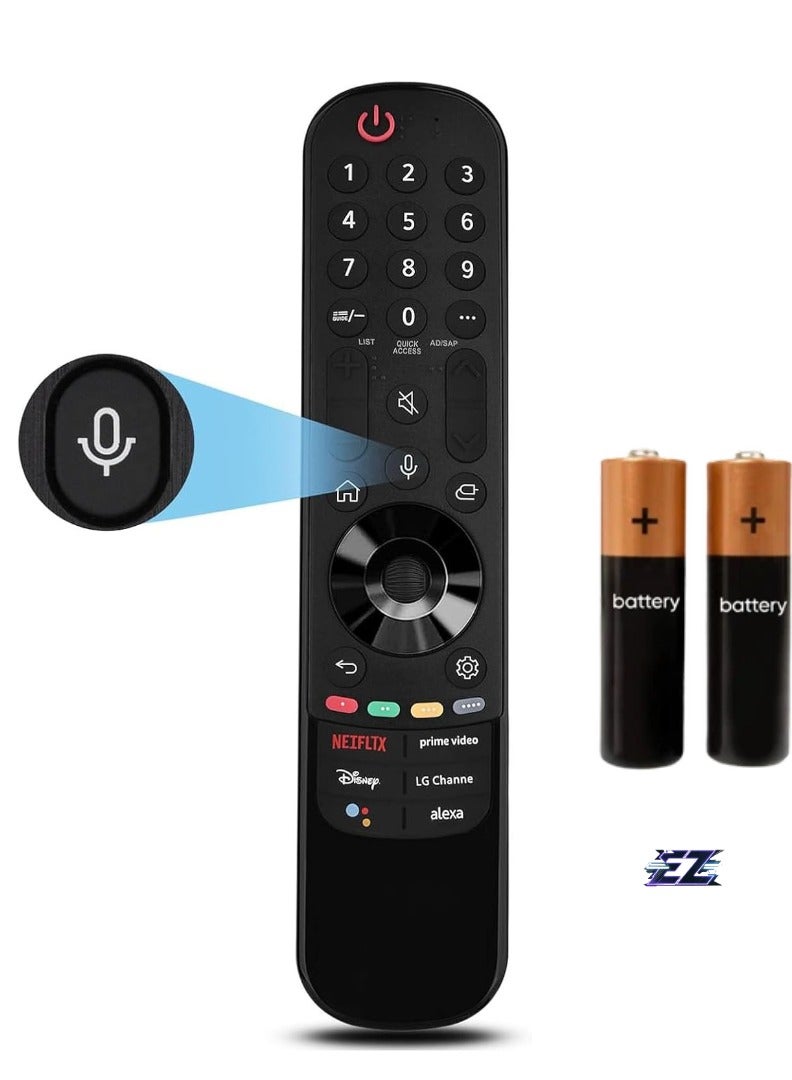 ELTRAZONE Replacement Voice Remote Control for LG Smart OLED, QLED, NanoCell, Ultra HD TV (2019-2022 Series) – Compatible with Magic Remote AN-MR22GA with Pointer Function – Includes Battery - Image 1
