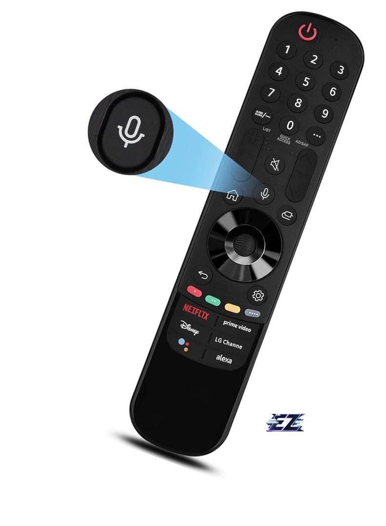 ELTRAZONE Replacement Voice Remote Control for LG Smart OLED, QLED, NanoCell, Ultra HD TV (2019-2022 Series) – Compatible with Magic Remote AN-MR22GA with Pointer Function – Includes Battery - Image 2