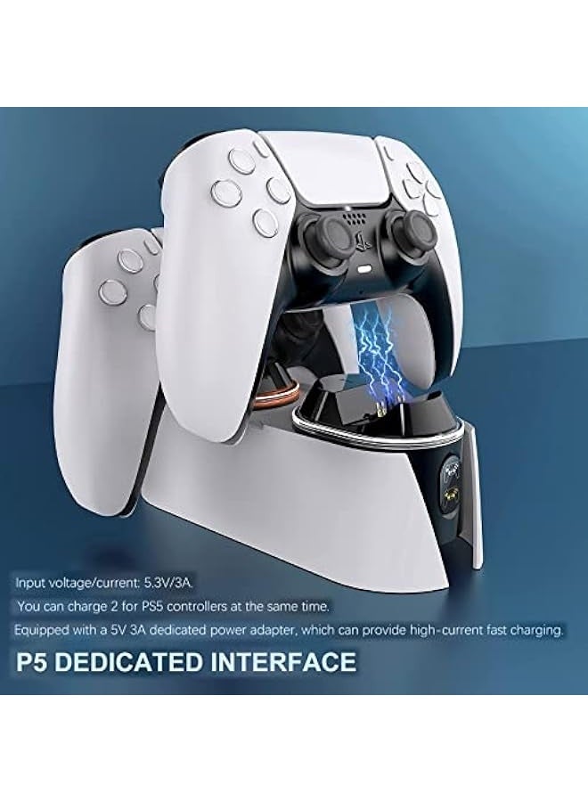 Topleo PS5 Controller Charger,Upgraded Ps5 Charging Station,LED Indicator,USB C Cable Safe Intelligent Protection For PS5 Controller - Image 4