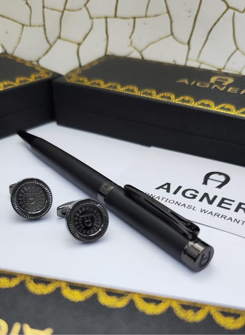 قلم رجالي فاخر مع كبك ماركة AIGNER
