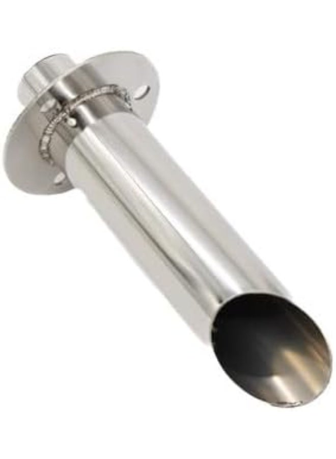 3/4" Long Angled Square Waterfall/Spillway Nozzle | Stainless Steel Water Fountain Spout | Sleek Modern Water Feature Nozzle - Image 1