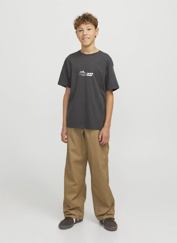 Jack & Jones Junior Kids Logo Print Crew Neck T-Shirt