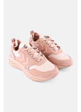 Hummel Women Marathona Reach LX Tonal Rib Lace Up Running Shoes, Rose Dust  - Image 1