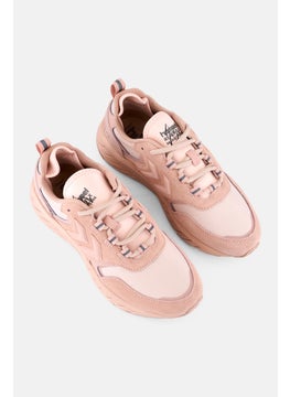 Hummel Women Marathona Reach LX Tonal Rib Lace Up Running Shoes, Rose Dust  - Image 4