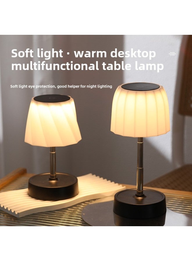 Nightlight Bedroom Sleep Lamp LED Energy Saving Lamp Outdoor Camping Lamp Eye Protection Home Student Dormitory Desk Lamp-Product Specifications:Warm Light (stepless Dimming Retractable C Model) - Image 2