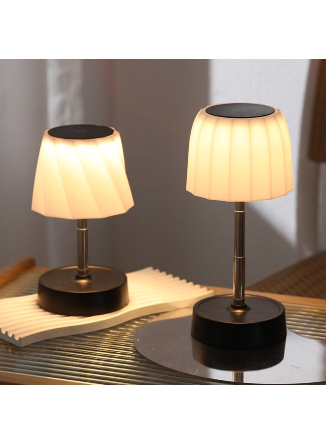 Nightlight Bedroom Sleep Lamp LED Energy Saving Lamp Outdoor Camping Lamp Eye Protection Home Student Dormitory Desk Lamp-Product Specifications:Warm Light (stepless Dimming Retractable C Model) - Image 5