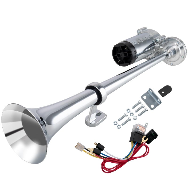 AOLIHAN Air Horns for Truck Super Loud Train Horn Kit for 12V VehicleSemi TruckCarBoatJeepVanMotorcycleSUV Single Trumpet Air Horn with Compressor Integrated single tube with wire - Image 3