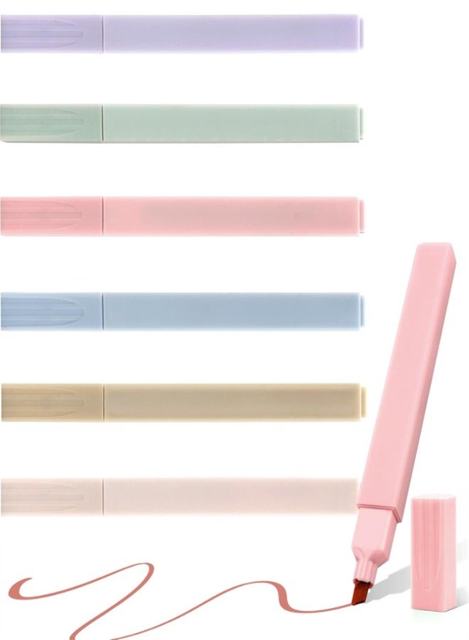 Generic 6 Pack Pastel Highlighters, Aesthetic Highlighter, Soft Chisel Tip, Assorted Colors, No Bleed, Quick Dry, Cute Highlighters for Journal Planner School Office Supplies  - Image 1
