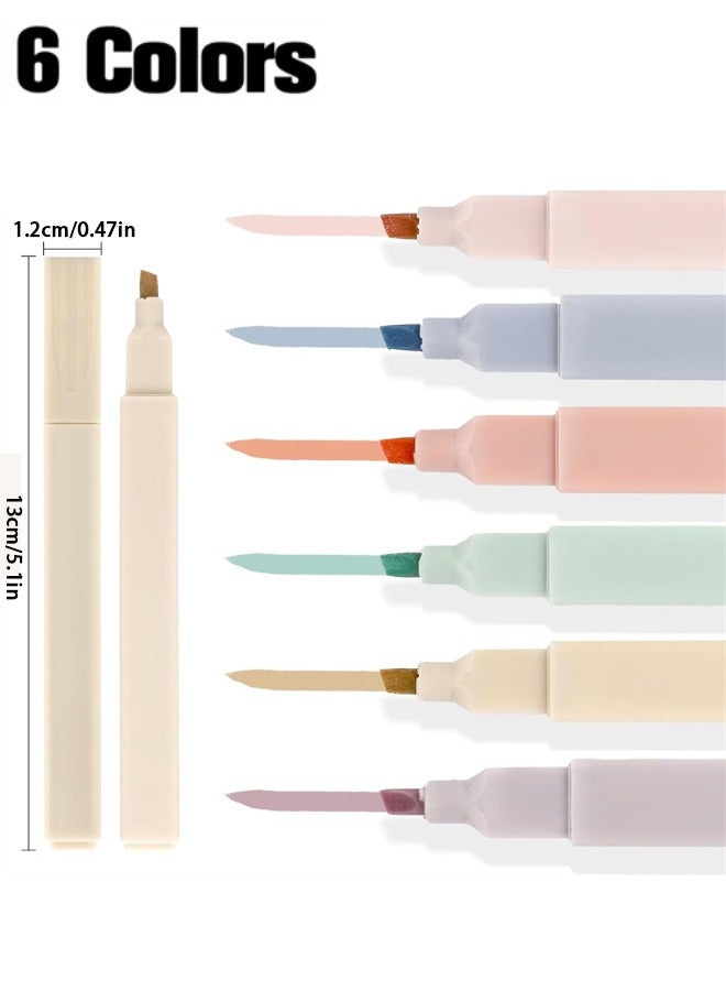 Generic 6 Pack Pastel Highlighters, Aesthetic Highlighter, Soft Chisel Tip, Assorted Colors, No Bleed, Quick Dry, Cute Highlighters for Journal Planner School Office Supplies  - Image 2