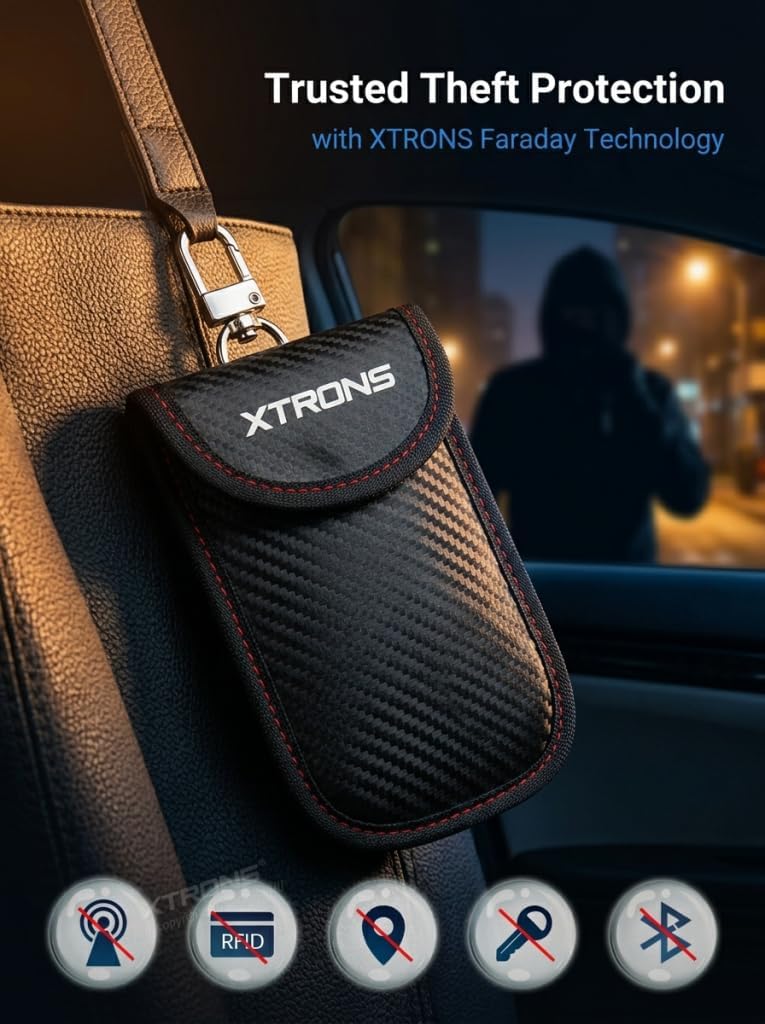 Xtrons 2 Pack Car Key RFID Signal Blocker Faraday Pouches, Anti-Theft Remote Entry, for Car Security - Image 2