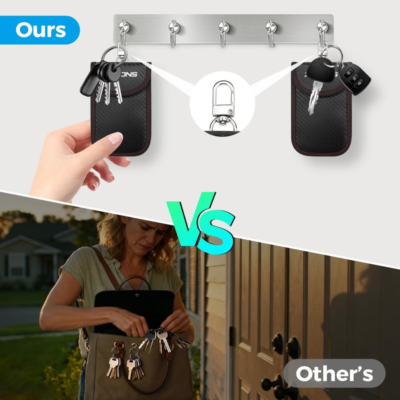 Xtrons 2 Pack Car Key RFID Signal Blocker Faraday Pouches, Anti-Theft Remote Entry, for Car Security - Image 3
