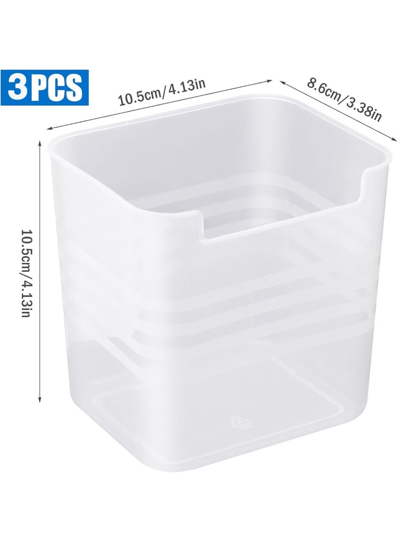 3pcs Fridge Side Door Storage Box, Plastic Containers for Food Storage, Beverage Holder, and Pantry Organizer - Ideal for Refrigerator Door Space and Cabinet Kitchen Essential - Image 2