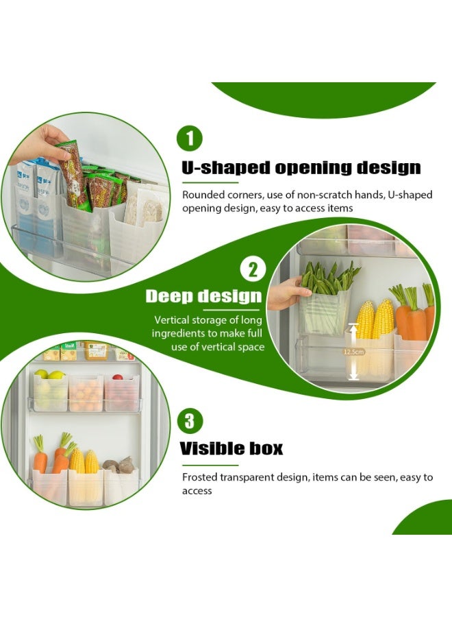 3pcs Fridge Side Door Storage Box, Plastic Containers for Food Storage, Beverage Holder, and Pantry Organizer - Ideal for Refrigerator Door Space and Cabinet Kitchen Essential - Image 3