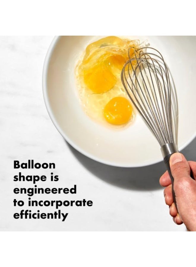 2pcs Stainless Steel Wire Whisk Set for Cooking, Different Sizes, Easy to Hold Ergonomic Handle - Image 3