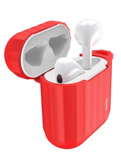 hoco. Apple Airpods 1/Airpods 2 silicone Red case  - Image 1