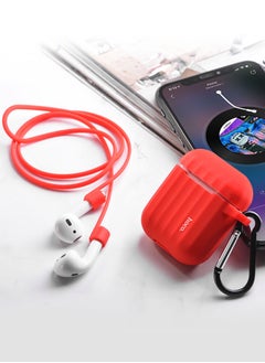 hoco. Apple Airpods 1/Airpods 2 silicone Red case  - Image 5