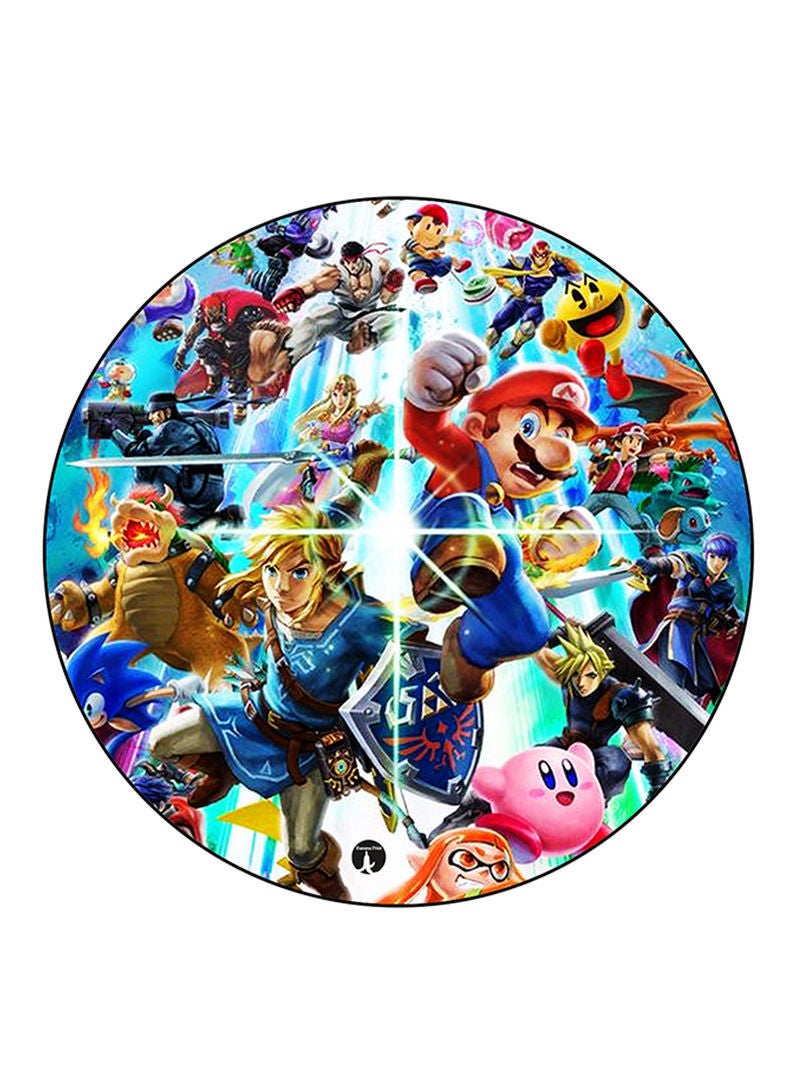 RKN The Video Game Super Smash Bros Printed Mouse Pad Round  Multicolour