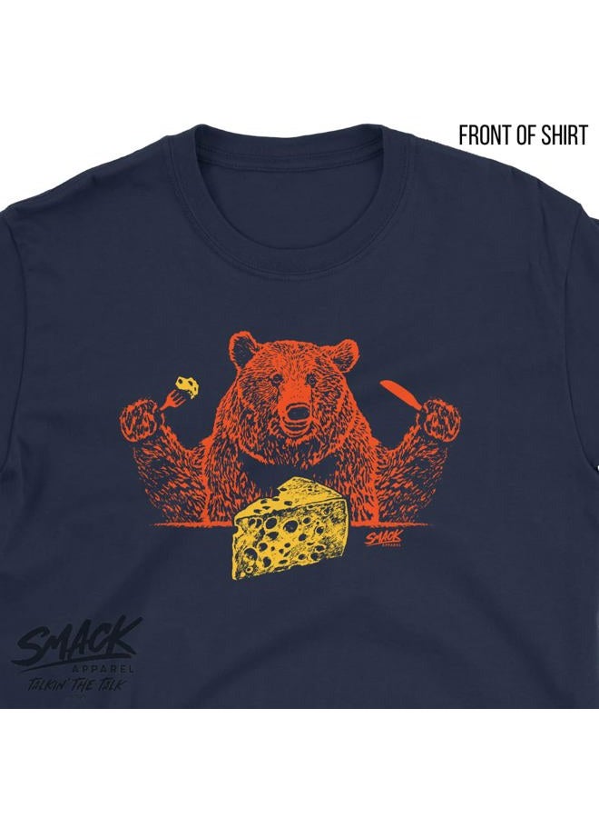 Smack Apparel تي شيرت ناعم بأسلوب "لنأكل" لمشجعي كرة القدم المحترفة (SM-5XL)، أزرق بحري بأكمام قصيرة، S - Image 3