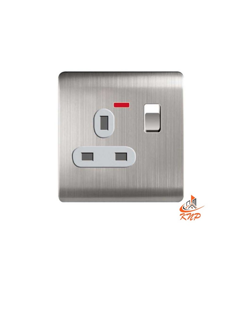 KNP 13A Switch Socket - Silver  - Image 3