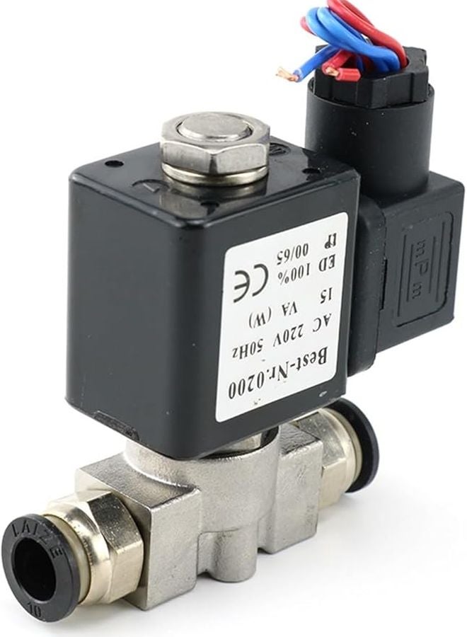 Stainless Steel Solenoid Valve Normally Closed 1 4 DN8 12V 220V With PC8mm AC220V - Image 5