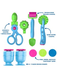 Learning Resources Learning Resources Playfoam Sand Sensory Set, Play Sand Toy in 3 Colours and with 5 Instruments, Play Sand for Kneading, Mixing and Shaping, 3+  - Image 2