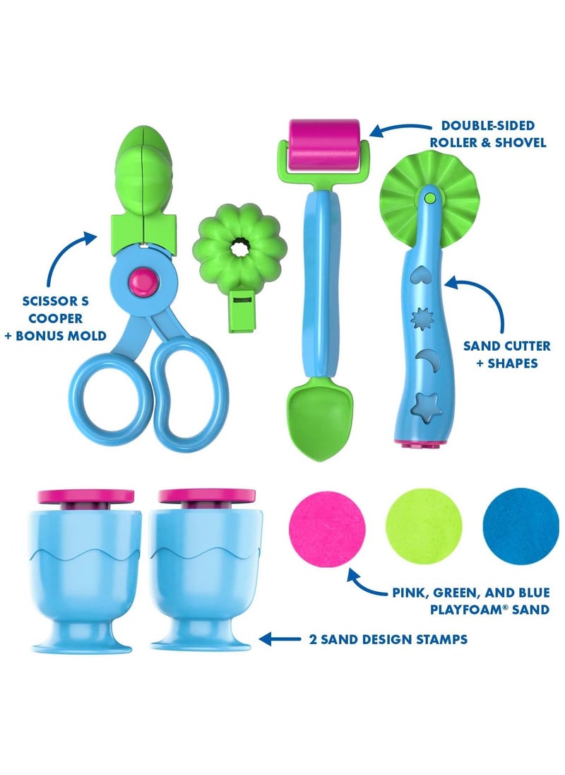 Learning Resources Learning Resources Playfoam Sand Sensory Set, Play Sand Toy in 3 Colours and with 5 Instruments, Play Sand for Kneading, Mixing and Shaping, 3+  - Image 2