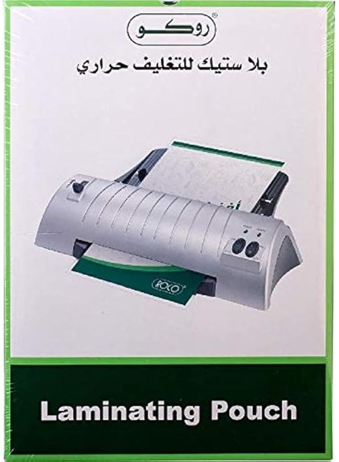 أكياس تغليف حراري ROCO مقاس A4 – 50 ورقة فيلم شفاف للاستخدام في المكتب والمدرسة