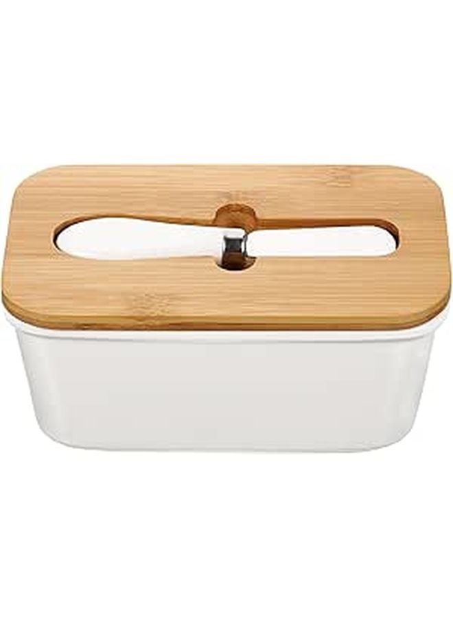 Ceramic Butter Dish with Cutter Set Storage Container for Kitchen Countertop - Image 1