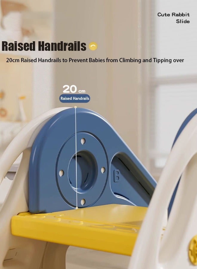 VUCATIN Toddler Slide Kids Indoor Outdoor Playset with Basketball Hoop Foldable Baby Plastic Climber for Kids Age 1-3 (Blue) - Image 5