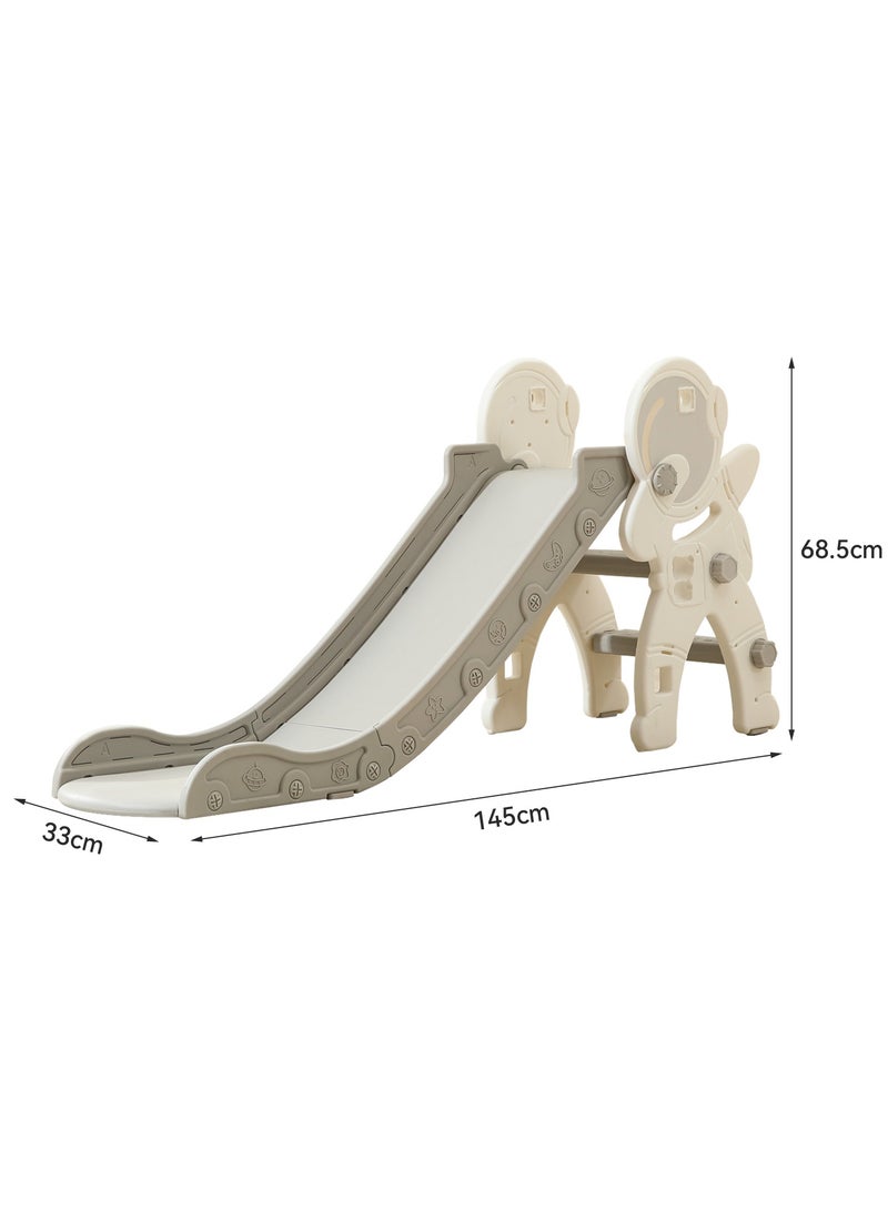 Pokuula Children's Slide With Basketball Hoop, Folding Slide For Toddler Children Boys Girls Climber, Indoor Outdoor Toys，145*33*68.5cm  - Image 5