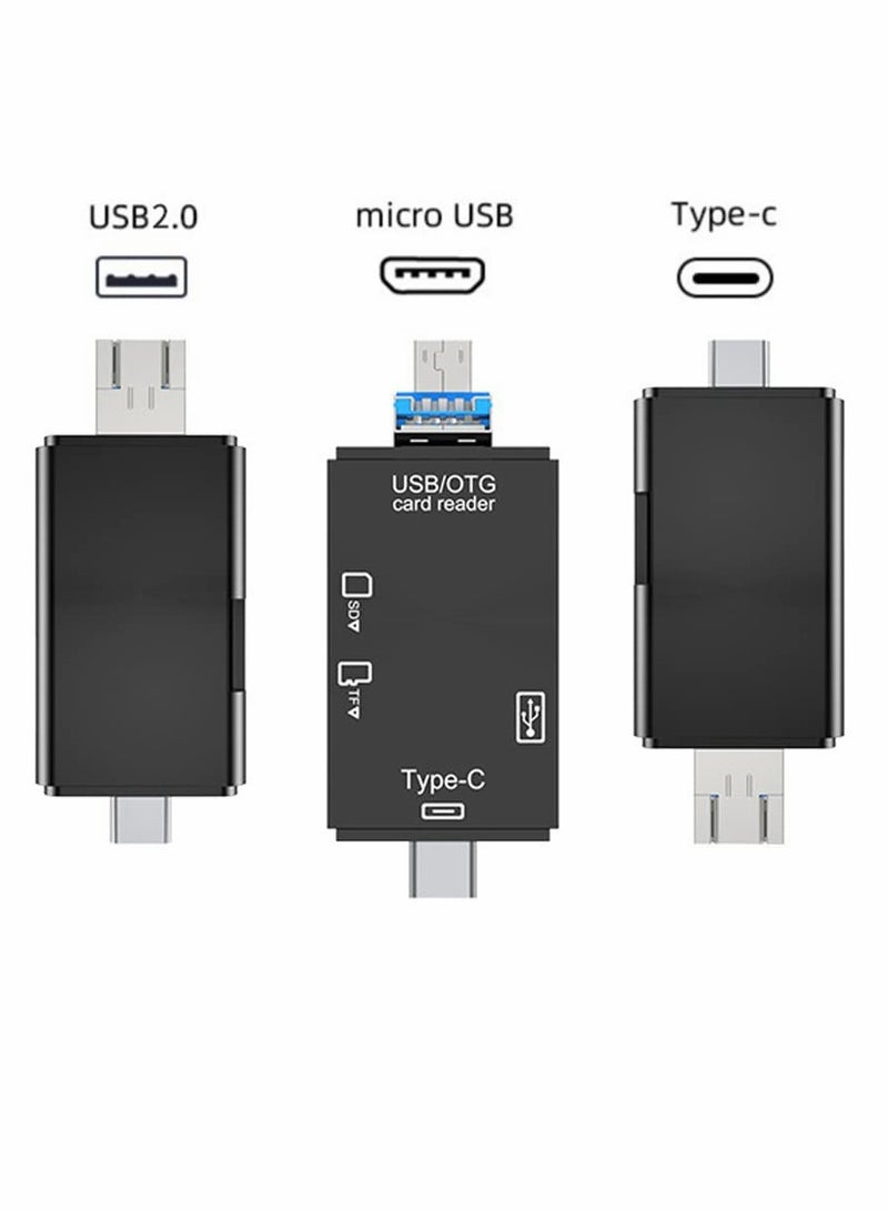 KASTWAVE SD Card Reader, 6-in-1 USB C/Micro/USB Memory Reader Camera Viewer  - Image 2