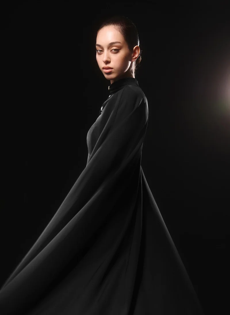 Lichi  Fitted maxi dress with floor-length cape for Women | Best Price UAE