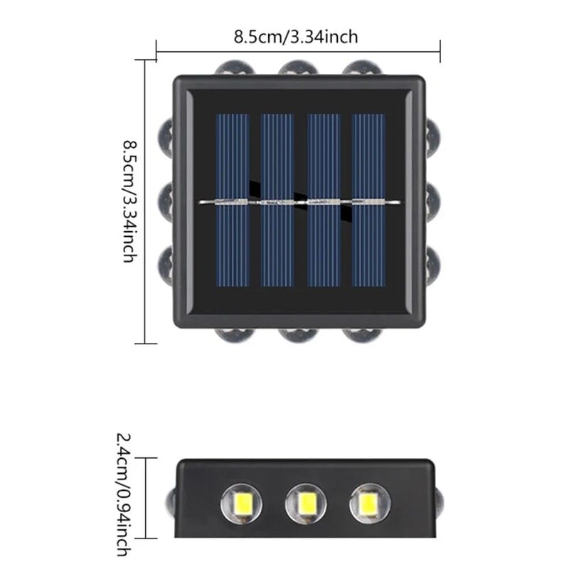 Kriq Kriq 1Pcs Solar Wall Light UP and Down Outdoor Sunlight Sensor Lamp Waterproof Moder Style Decor Garden Decorative Lamp Cube Porch Light Patio Garden Decor  - Image 2
