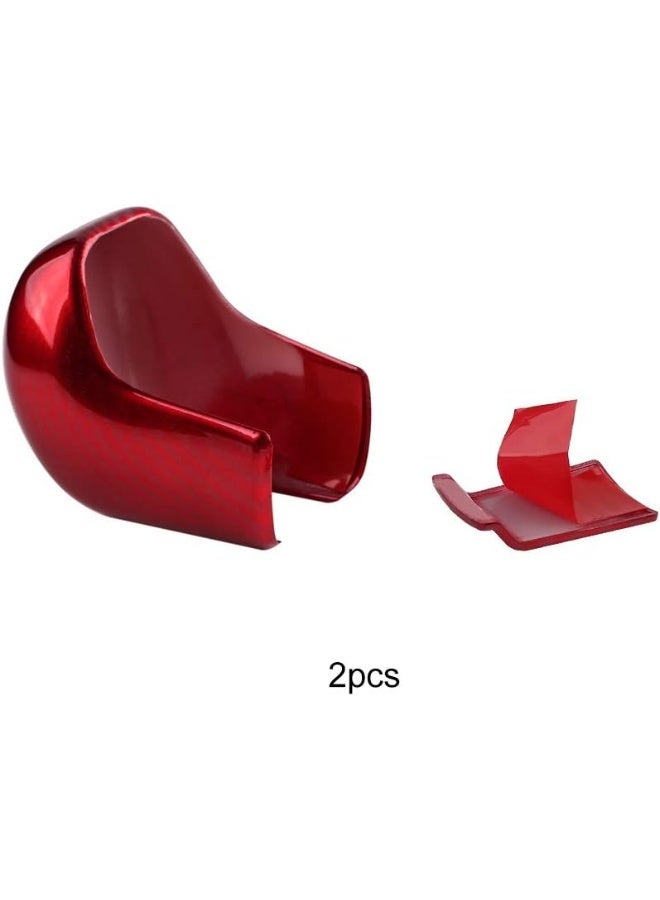 Thenice For 10Th Gen Civic Gear Shifting Knob Cover Abs Red Carbon Fiber Cvt Automatic Transmission Lever Trim - Image 3