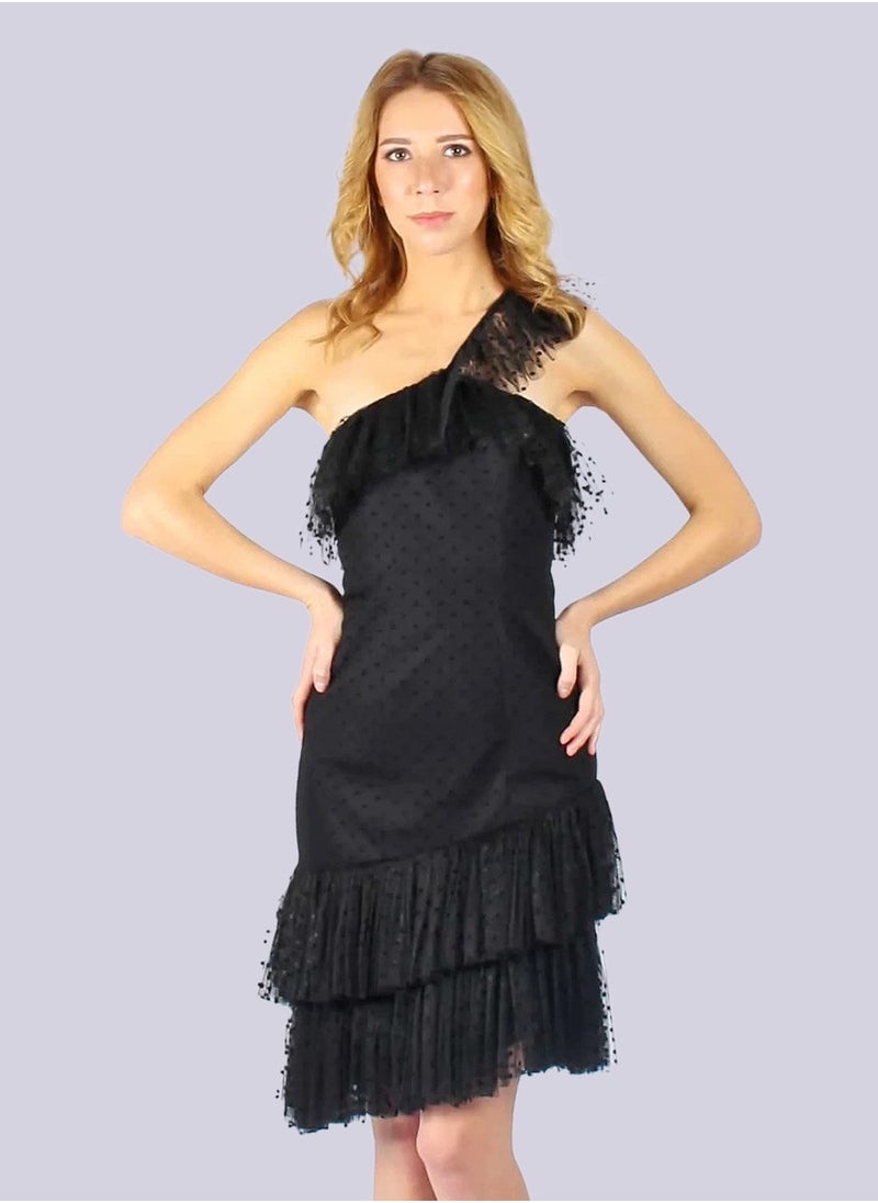 NIVA FASHION HOUSE Royalty - Black Bodycon Mini Dress  - Image 1