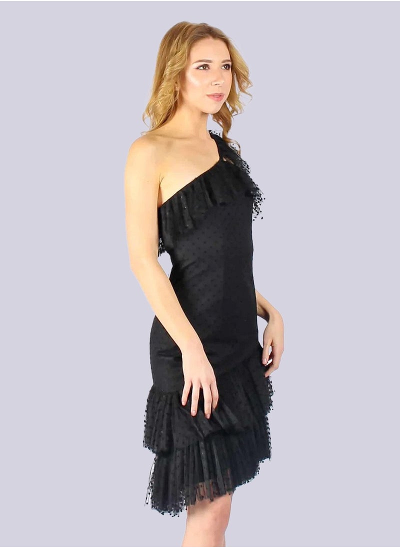 NIVA FASHION HOUSE Royalty - Black Bodycon Mini Dress  - Image 2