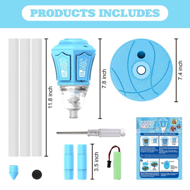 Generic Bubble Torch Fun Garden Lamp Toy with Rechargeable Battery and Adjustable Stand for Kids Outdoor Play - Image 4