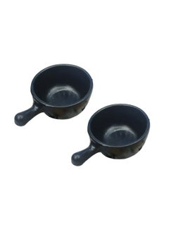Home Decorise Home Decorise Melamine Small Chutney Dip Bowl witth Handle Set for SnacksTiny Sauce Dip Bowls for Party and Daily use Serving Platter Unbreakable Matt Black Pack of 4  - Image 5