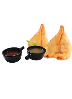 Home Decorise Home Decorise Melamine Small Chutney Dip Bowl witth Handle Set for SnacksTiny Sauce Dip Bowls for Party and Daily use Serving Platter Unbreakable Matt Black Pack of 4  - Image 2