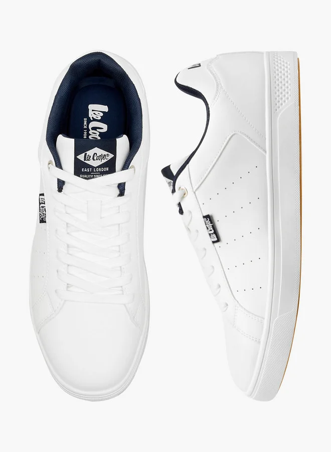 Lee Cooper Men's Perforated Sneakers with Lace-Up Closure